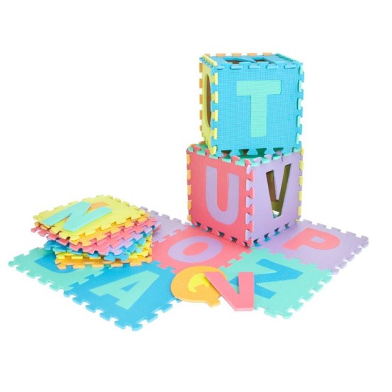 Minkštas EVA Edukacinis Kilimėlis - Dėlionė (puzzle) 26 dalys  29cmX29cm