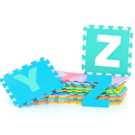 Minkštas EVA Edukacinis Kilimėlis - Dėlionė (puzzle) 36 dalys  14 cmX14cm.