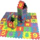 Minkštas EVA Edukacinis Kilimėlis - Dėlionė (puzzle) 36 dalys  14 cmX14cm.