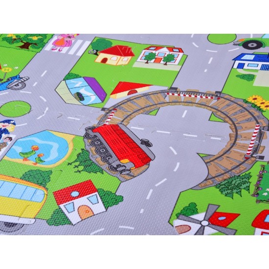 Minkštas EVA Edukacinis Kilimėlis - Dėlionė (puzzle) 4 dalys  60cmX60cm