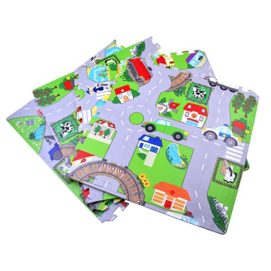 Minkštas EVA Edukacinis Kilimėlis - Dėlionė (puzzle) 4 dalys  60cmX60cm