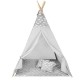 Žaidimų palapinė tipis WIGWAM su minkštu kilimėliu ir 3 pagalvėlėmis Grey