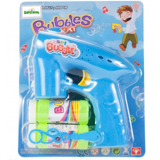 Automatinis muilo burbulų šautuvas Bubble Gun grojantis su švieselėmis 
