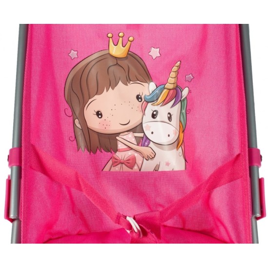 Lėlių vežimėlis-skėtukas PRINCESS 53cm.