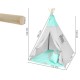 Žaidimų palapinė tipis WIGWAM su minkštu kilimėliu ir 3 pagalvėlėmis 