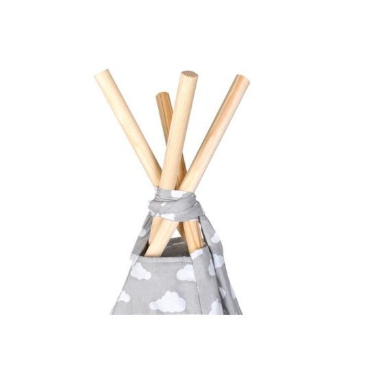 Žaidimų palapinė tipis WIGWAM su minkštu kilimėliu ir 3 pagalvėlėmis 