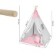 Žaidimų palapinė tipis WIGWAM su minkštu kilimėliu ir 3 pagalvėlėmis Rose