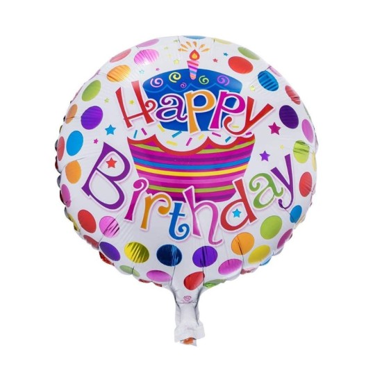 Folinis balionas "Happy Birthday", 45 cm.
