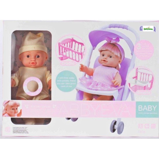 Lėlė Bobas su lovyte ir aksesuarais