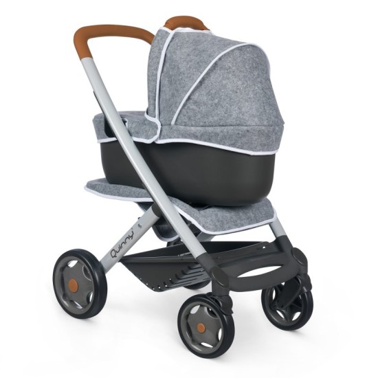 Lėlių vežimėlis su lopšiu Smoby Maxi - Cosi Quinny 3 in 1 Grey