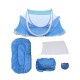 Vaikiška turistinė lovytė su tinklelių  “ Blue ” 