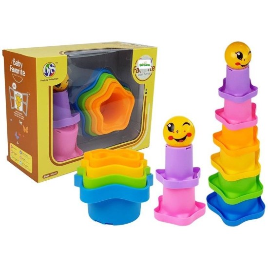 Puodeliai dėlionė Piramidė - Smile