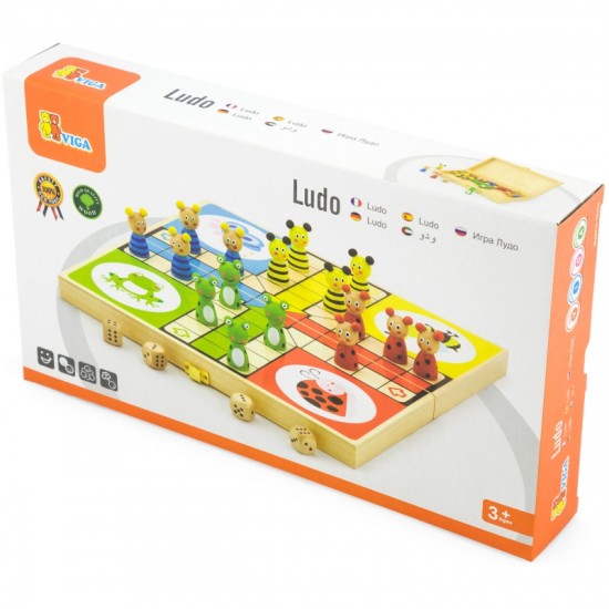 Medinis šeimyninis stalo žaidimas "Ludo"