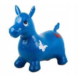 Pripučiamas guminis šokinėjimo arkliukas- Mėlynas