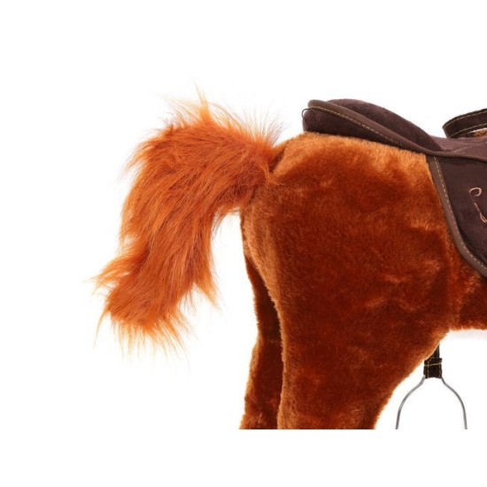 Muzikinis supamas arkliukas mažiesiems rudas 73cm