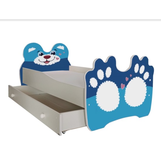 Lova su čiužiniu ir patalynės dėže Teddy