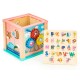 Ergoterapinis medinis lavinamasis kubas - labirintas ECO TOYS DINO 5in1 
