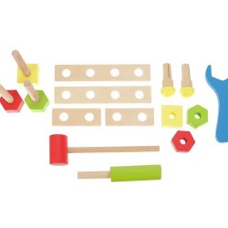 Medinis meistro įrankių atviras krepšys su priedais Kruzzel