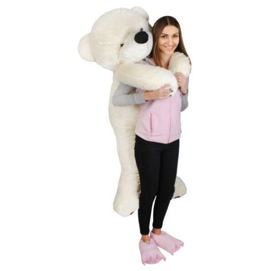Didelis baltas pliušinis meškinas 160cm.
