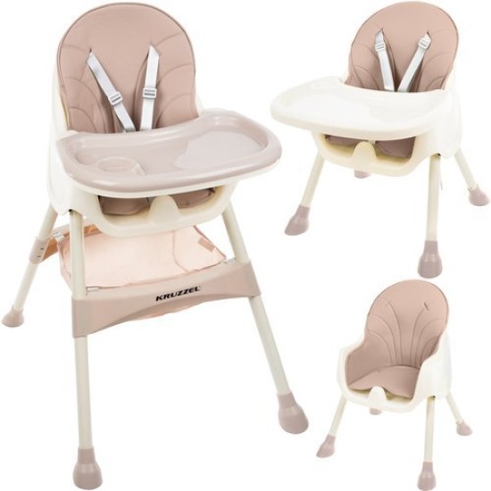 Maitinimo kėdutė Kruzzel 3in1 Rožinė