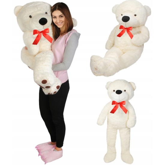 Didelis baltas pliušinis meškinas 130cm.