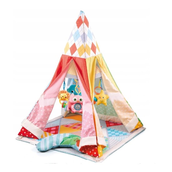 Žaidimų palapinė – lavinimo kilimėlis, tipis WIGWAM 2in1