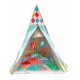 Žaidimų palapinė – lavinimo kilimėlis, tipis WIGWAM 2in1