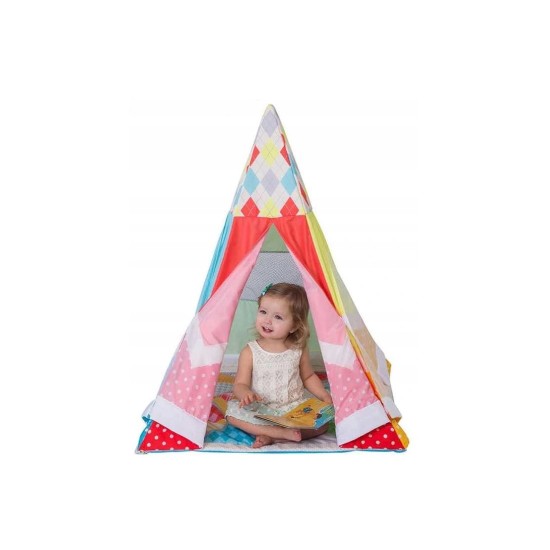 Žaidimų palapinė – lavinimo kilimėlis, tipis WIGWAM 2in1