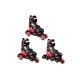 Riedučiai 3in1 Raven Singer Black/Red 37-40