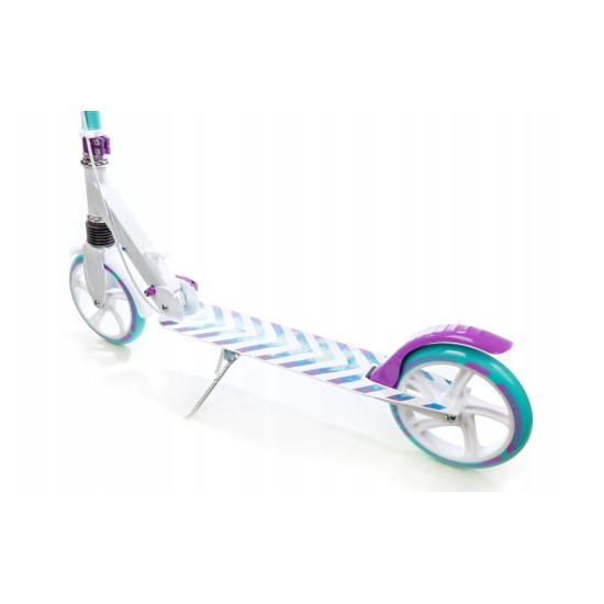 Aliuminis paspirtukas RAVEN PASTELLE PRO su dideliais 20 cm. ratais Handbrake and front suspension