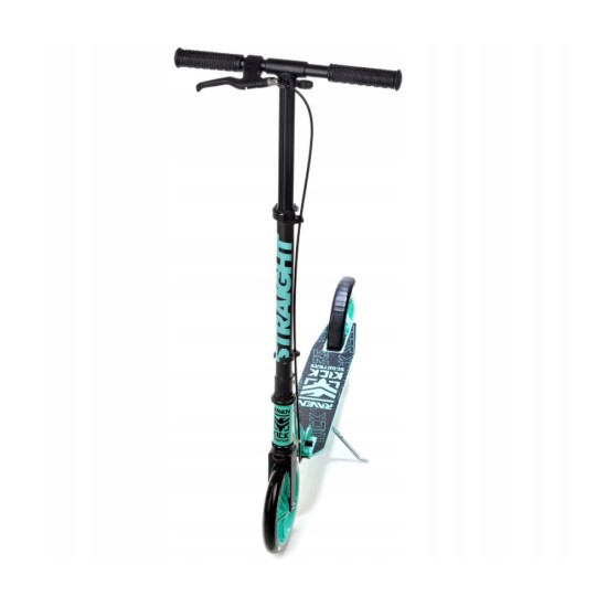 Aliuminis paspirtukas RAVEN STRAIGHT MINT su dideliais 20 cm. ratais Handbrake