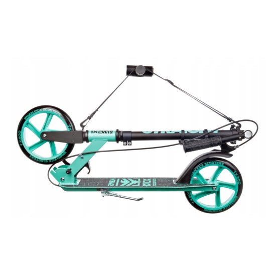 Aliuminis paspirtukas RAVEN STRAIGHT MINT su dideliais 20 cm. ratais Handbrake