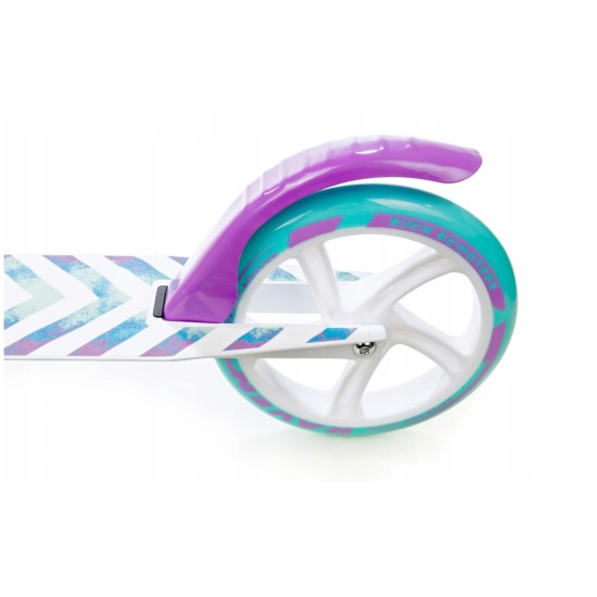 Aliuminis paspirtukas RAVEN PASTELLE PRO su dideliais 20 cm. ratais Handbrake and front suspension