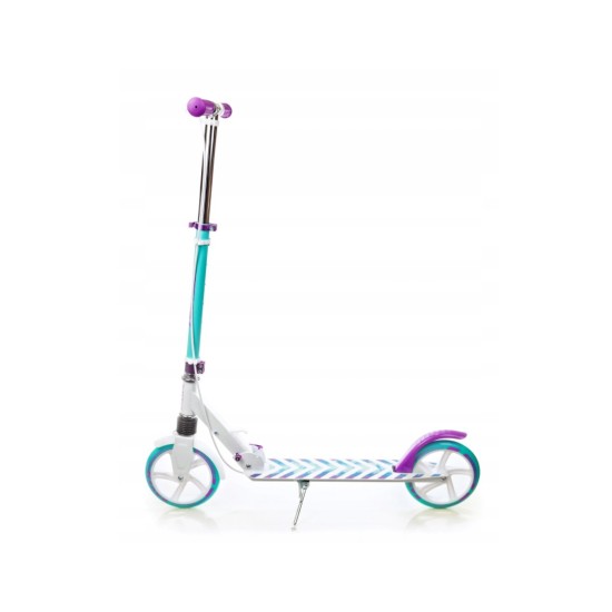 Aliuminis paspirtukas RAVEN PASTELLE PRO su dideliais 20 cm. ratais Handbrake and front suspension