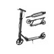 Aliuminis paspirtukas RAVEN STRAIGHT BLACK PRO su dideliais 20 cm. ratais Handbrake and front suspension
