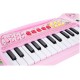 Pianinas sintezatorius su mikrofonu - rožinis