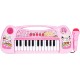 Pianinas sintezatorius su mikrofonu - rožinis