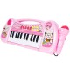 Pianinas sintezatorius su mikrofonu - rožinis