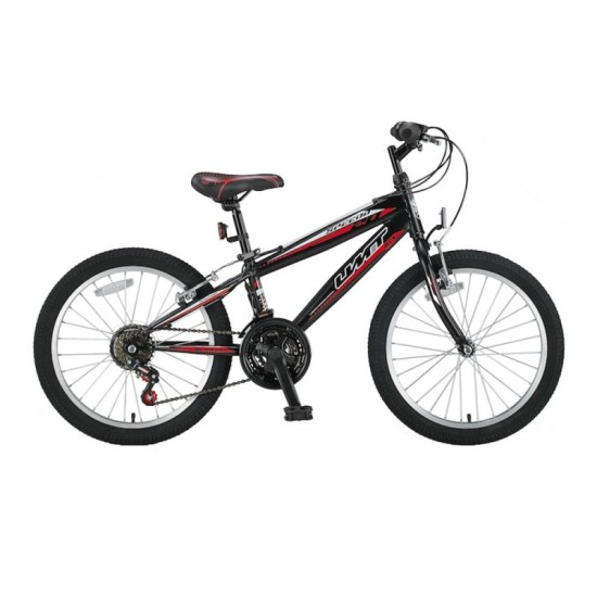 Dviratis UMIT Speedo 20" (juoda/raudona)