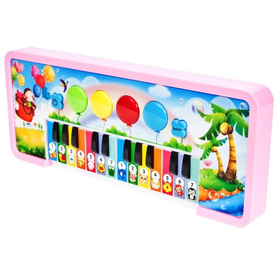 Lavinamasis Muzikinis Pianinas Su Gyvūnais - rožinis