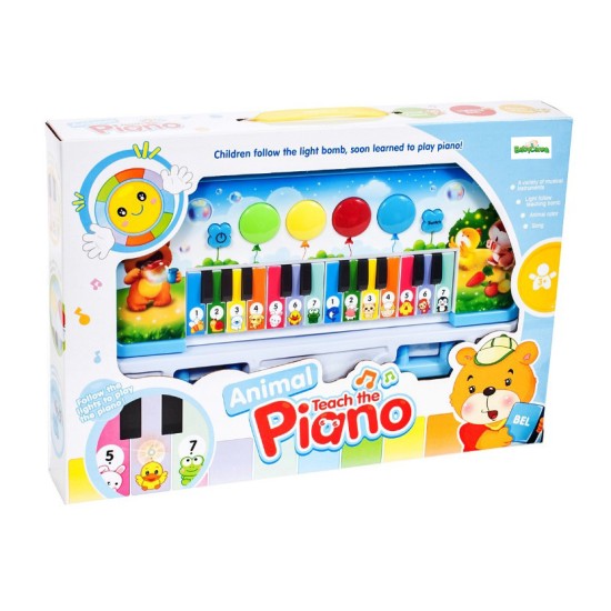 Lavinamasis Muzikinis Pianinas Su Gyvūnais - rožinis