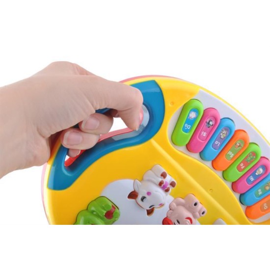 Lavinamasis Muzikinis pianinas su gyvūnais Geltona