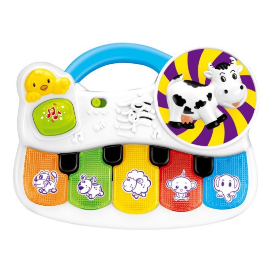 Lavinamasis muzikinis pianinas su gyvūnais Fun