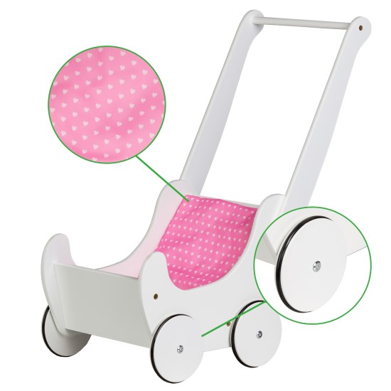 Medinis lėlių vežimėlis Ecotoys