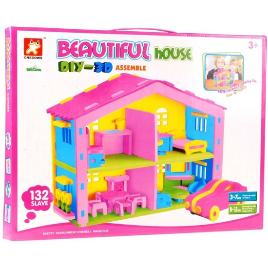 3D lėlių namelis su baldeliais  "Puzzle "