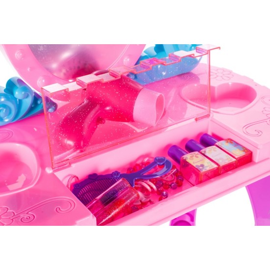 Grožio salonas Princesei su aksesuarais ir kėdute Crown