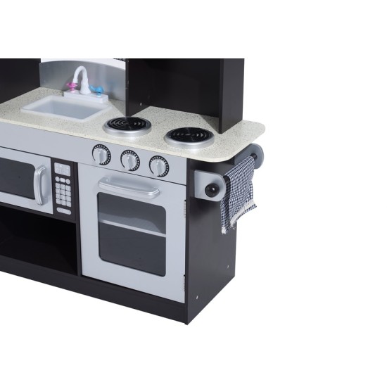 Daugiafunkcinė moderni medinė virtuvėlė Silver Kitchen