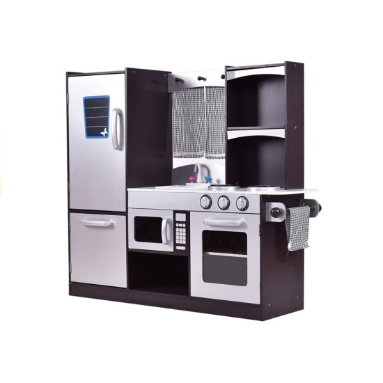 Daugiafunkcinė moderni medinė virtuvėlė Silver Kitchen
