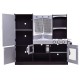 Daugiafunkcinė moderni medinė virtuvėlė Silver Kitchen