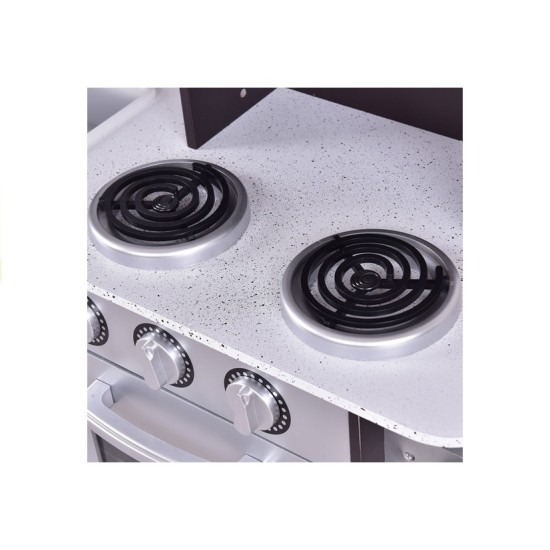 Daugiafunkcinė moderni medinė virtuvėlė Silver Kitchen